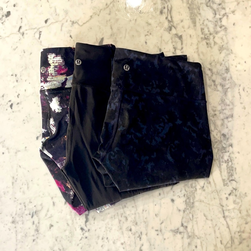Bundle 3 Lulu Lemon workout pants. Size 6